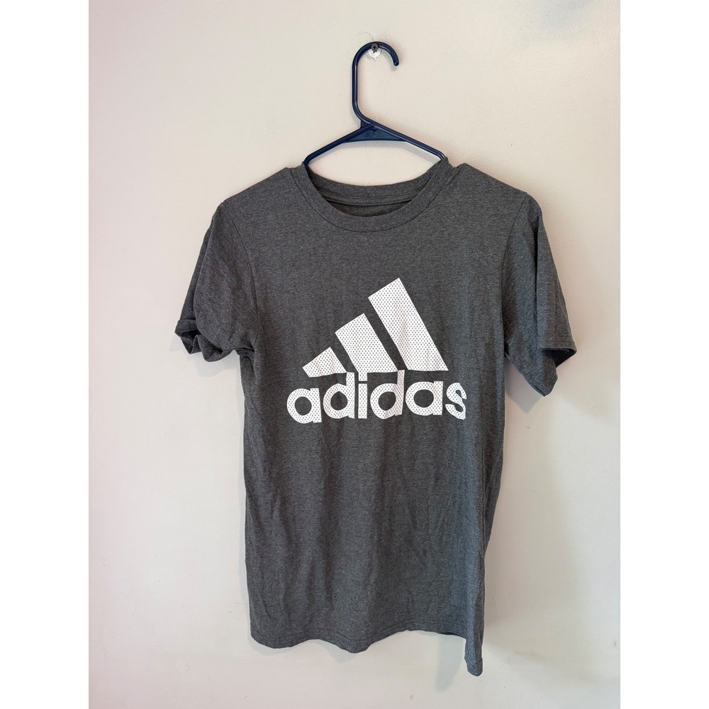 Adidas Go-To Tee Mens Small Gray Heather Badge of Sport Logo T-Shirt ATACAGIL